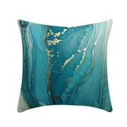 Ongmies Turquoise Abstract Art Digital Printing Cushion Linen Square Hanging Chair, Multicolor